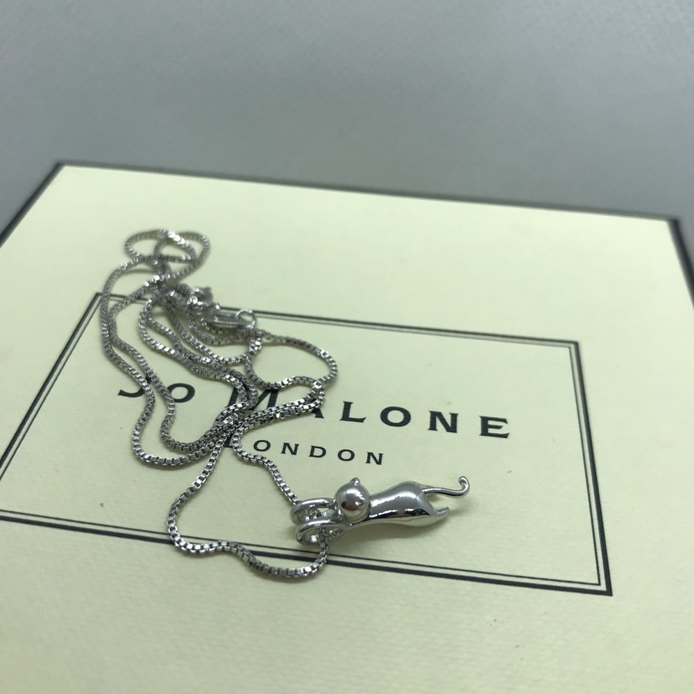 🌟 Sterling Silver 925 Cat 🐈 Necklace - Picture 2 of 5
